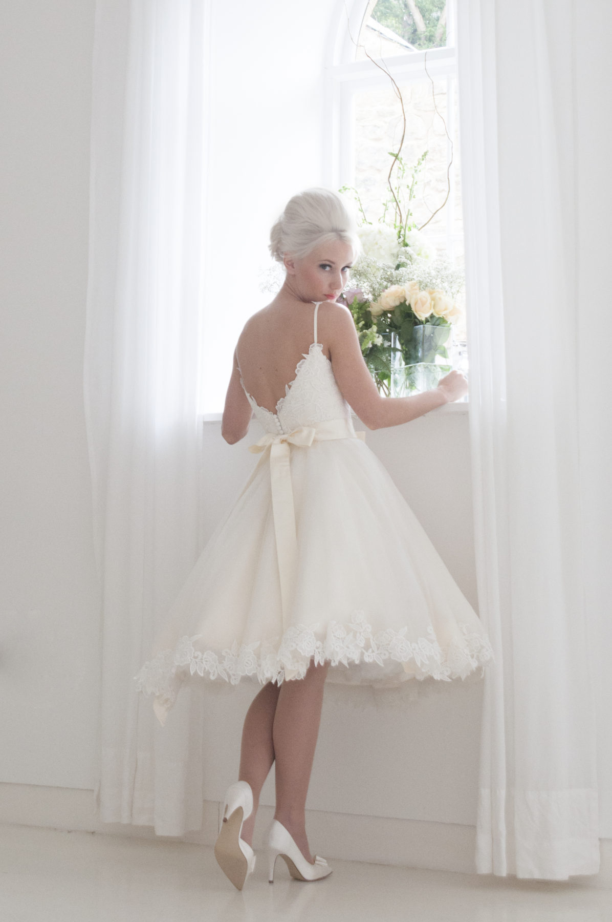 cute ballerina length dress